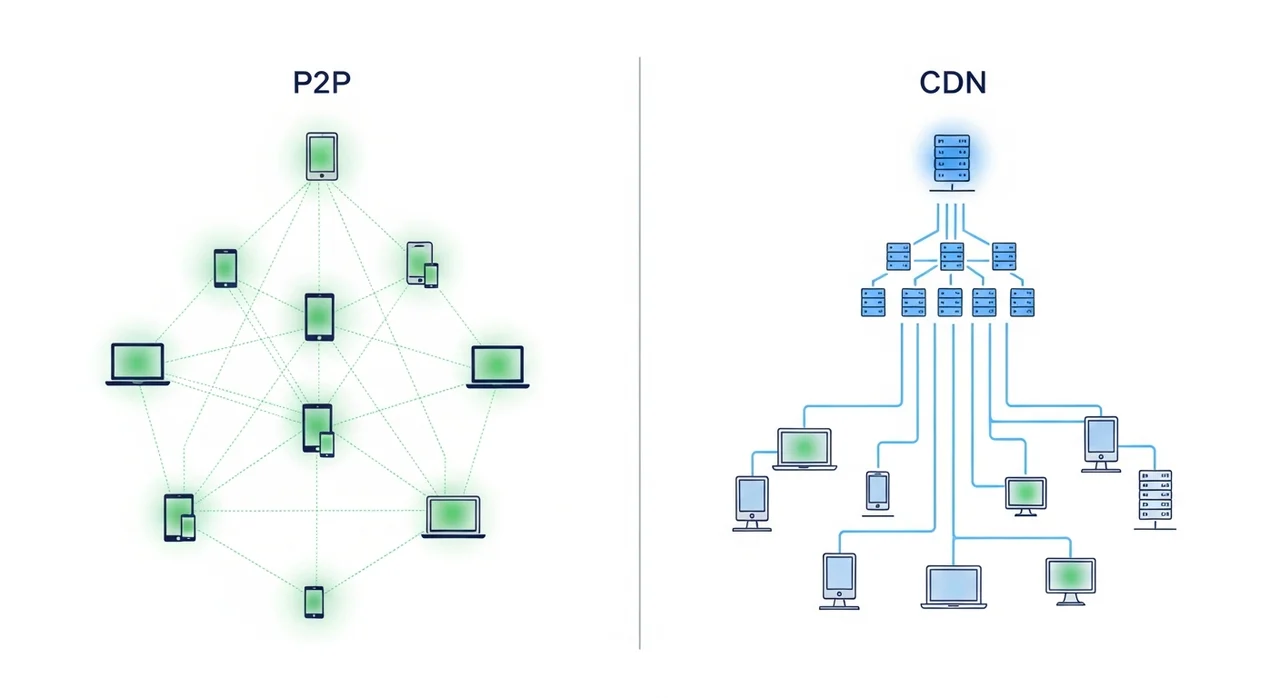 Diagram showing an origin repository synchronizing files to regional mirror servers
