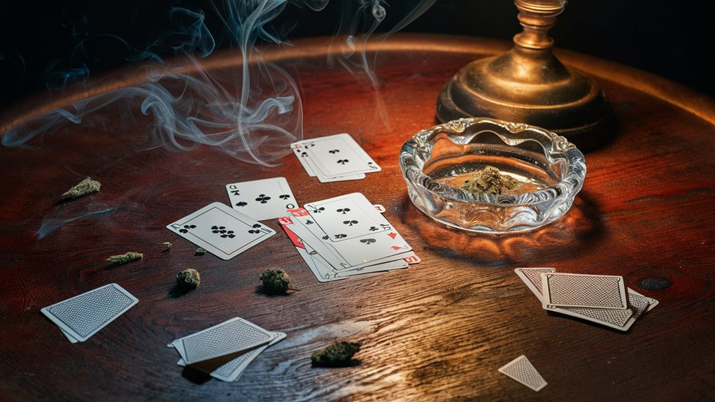 poker cards fire cannabis