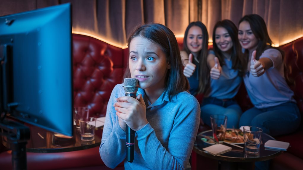 sing confidently in public