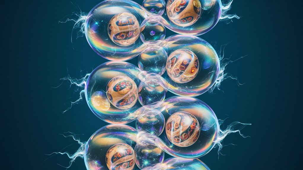unique foamy floating spheres